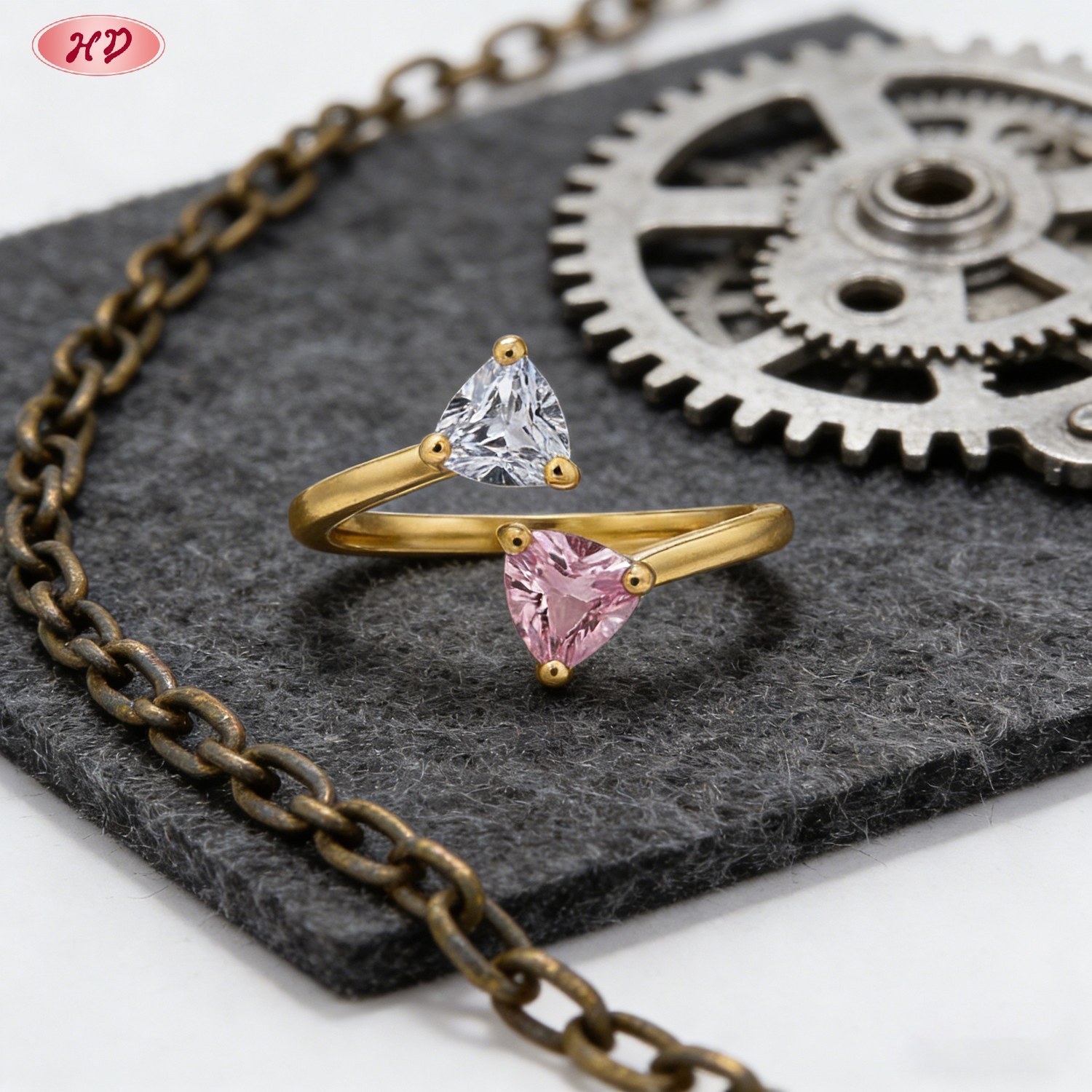 Sophisticated CZ ring alternate view