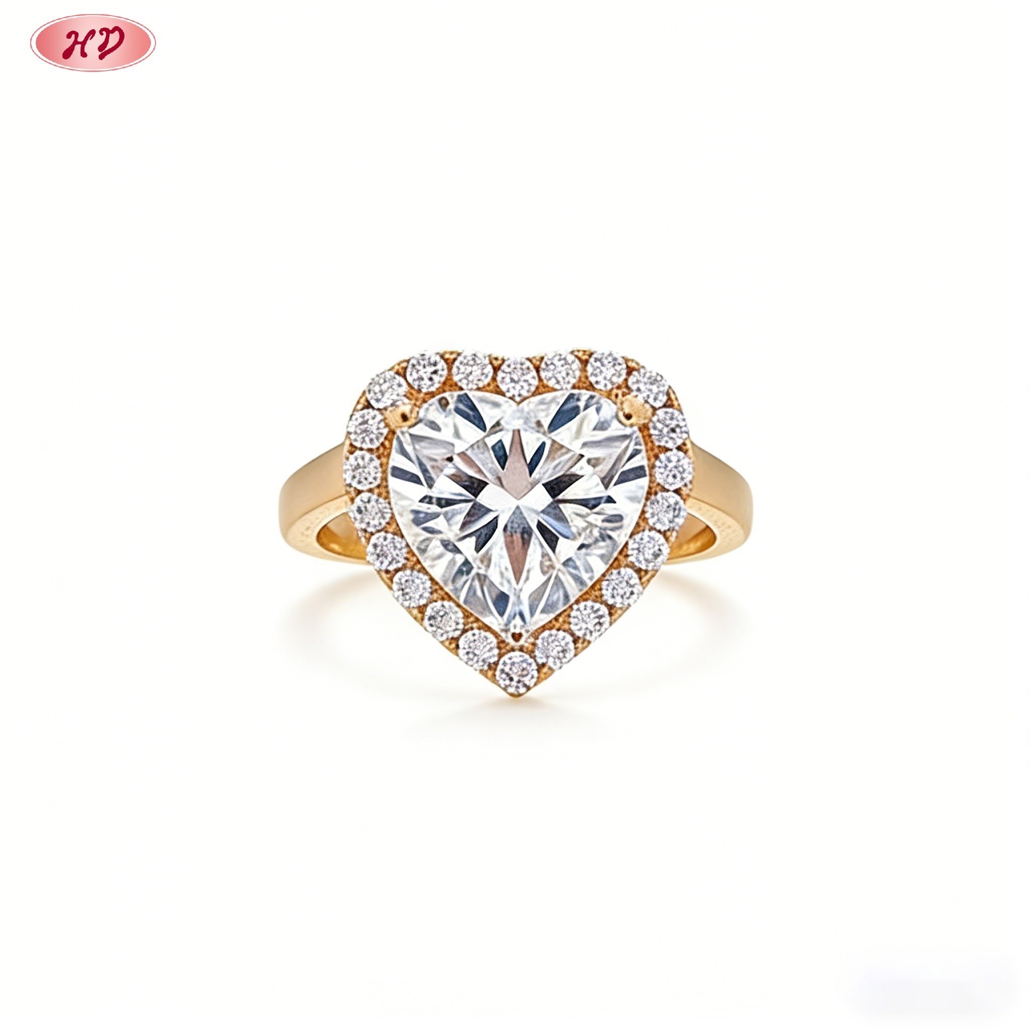Elegant CZ ring side profile
