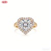 Elegant CZ Ring Wholesale | 18K Gold Plated Brass AAA CZ
