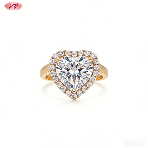 Elegant CZ Ring Wholesale | 18K Gold Plated Brass AAA CZ