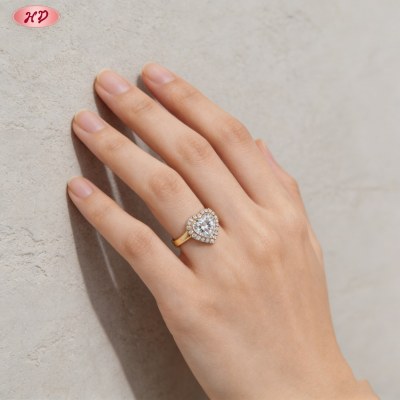 Elegant CZ Ring Wholesale | 18K Gold Plated Brass AAA CZ