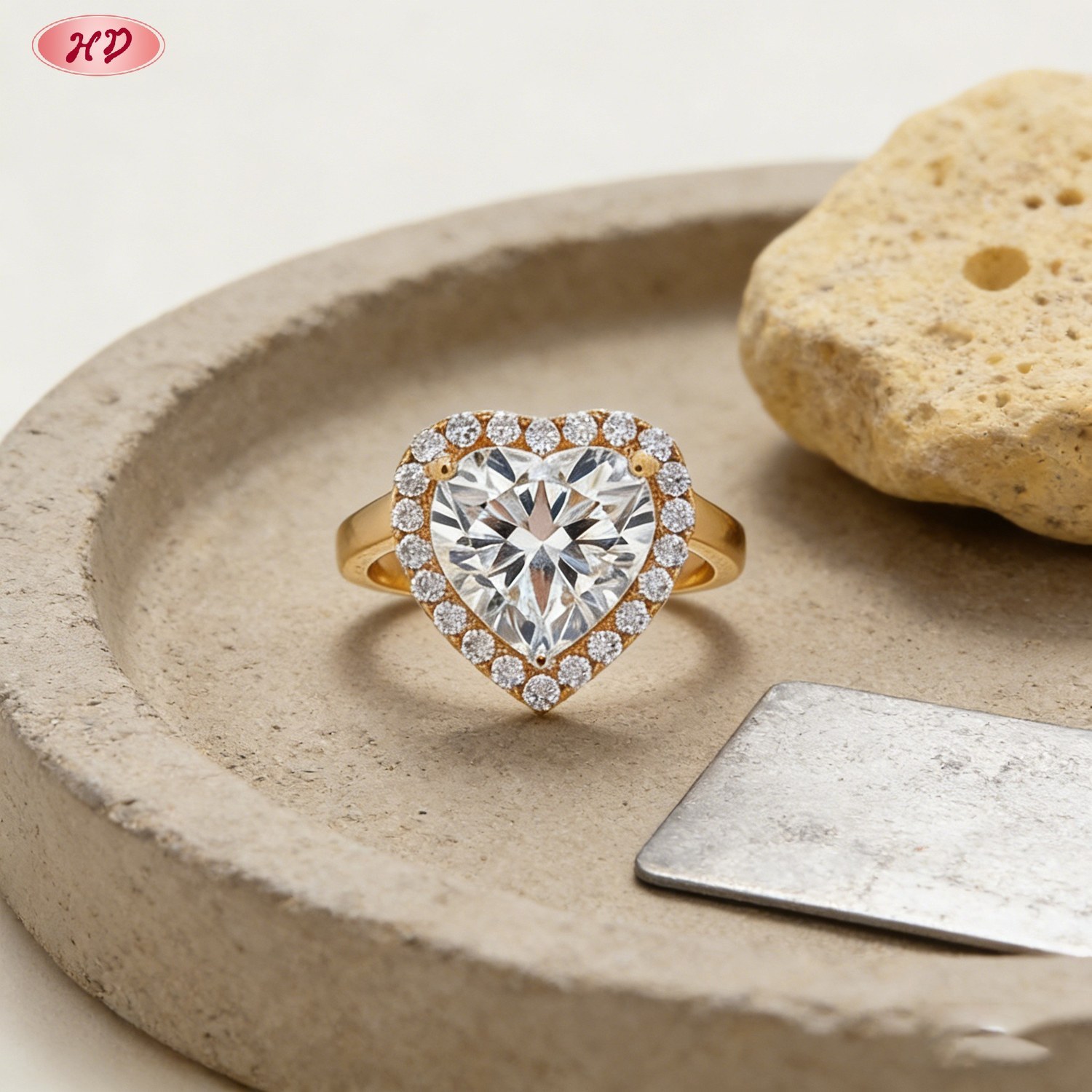 Elegant CZ ring styled look