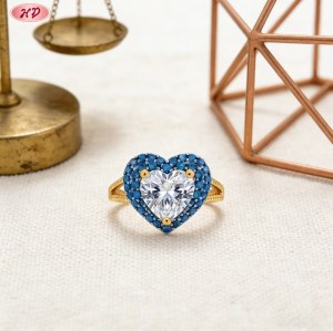 Delicate CZ Ring Manufacturer | 18K Gold Plated Brass AAA CZ
