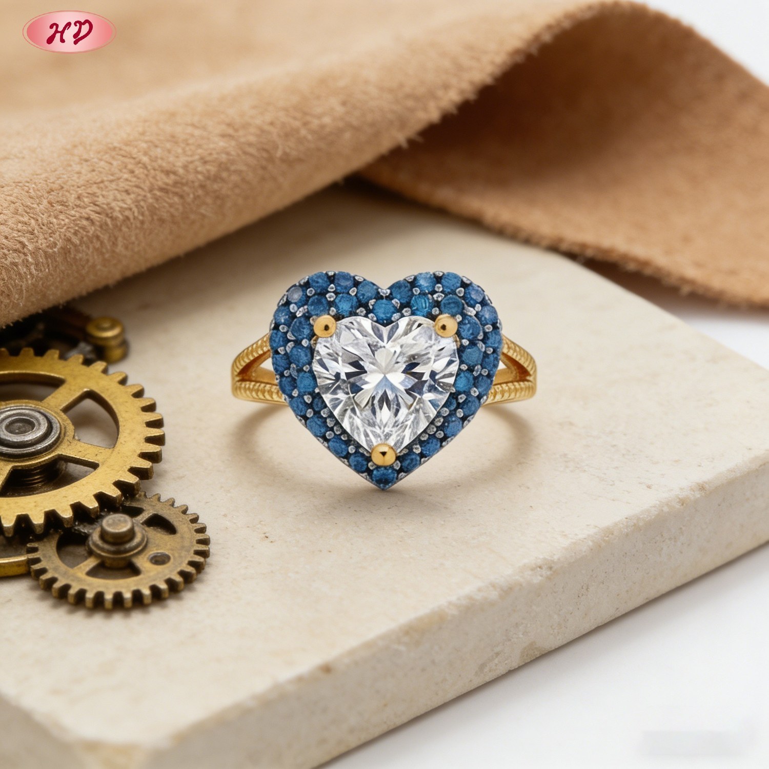 Delicate CZ ring detail