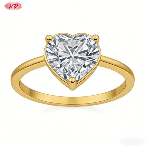 Stunning CZ Ring Factory Direct | 18K Gold Plated Brass AAA CZ