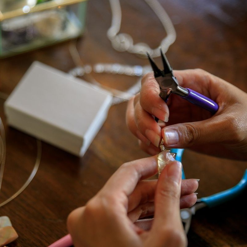 Jewelry production workshop with casting and plating stations