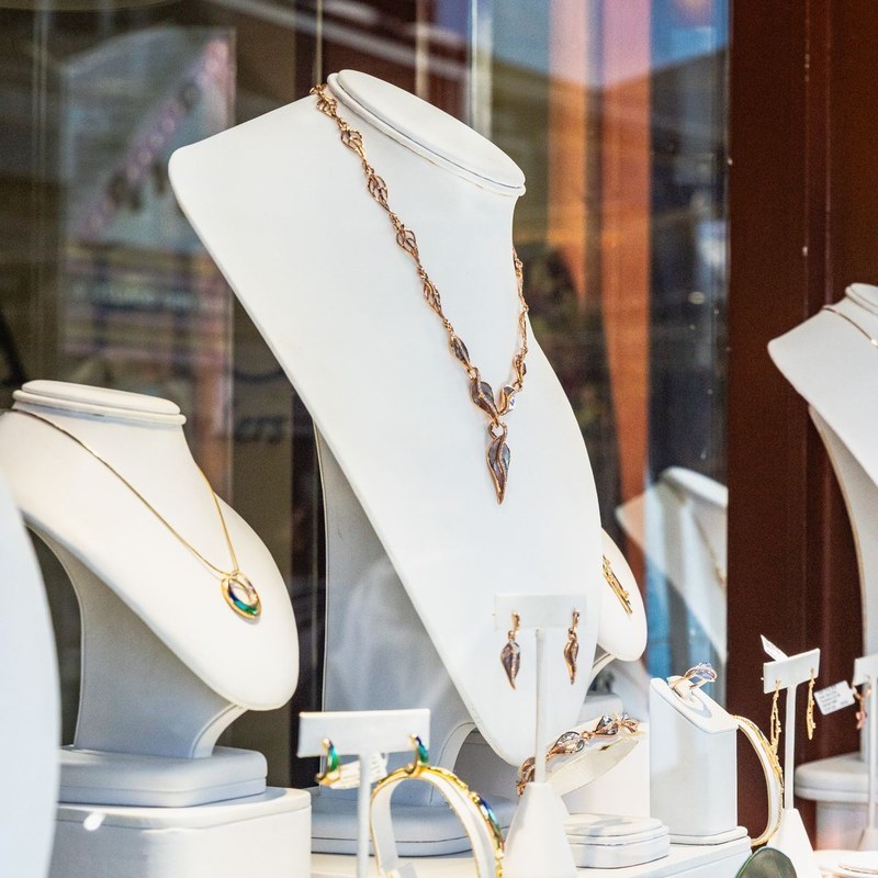 Branded jewelry retail display ready for private label launch