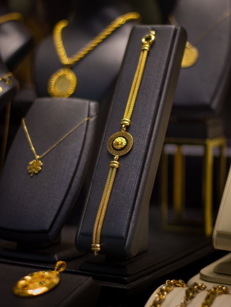 Gold plated jewelry arranged for private label branding