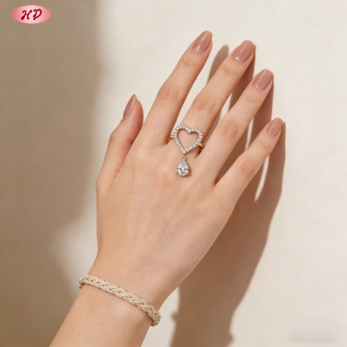 Artisan CZ Ring Export Manufacturer | Premium gold plating finish with premium cubic zi...