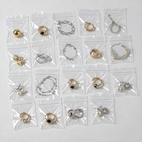 Gold plated jewelry packed in OPP bags for wholesale