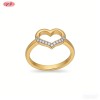 Refined CZ Ring OEM Jewelry Factory | Premium gold plating finish with premium cubic zi...