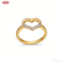 Refined CZ Ring OEM Collection | 18K Gold Plated Brass AAA Cubic Zirconia Bridal Ring