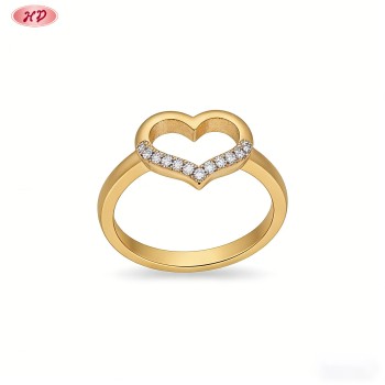 Refined CZ Ring OEM Collection | 18K Gold Plated Brass AAA Cubic Zirconia Bridal Ring