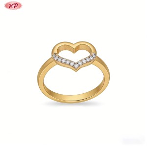 Refined CZ Ring OEM Collection | 18K Gold Plated Brass AAA Cubic Zirconia Bridal Ring