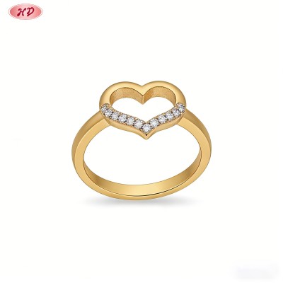 Refined CZ Ring OEM Jewelry Factory | Premium gold plating finish with premium cubic zi...