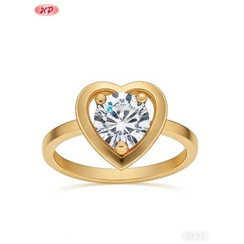 Dazzling CZ Ring Manufacturer | 18K Gold Plated AAA Cubic Zirconia Ring for Women
