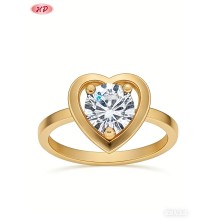 Dazzling CZ Ring Manufacturer | 18K Gold Plated AAA Cubic Zirconia Ring for Women