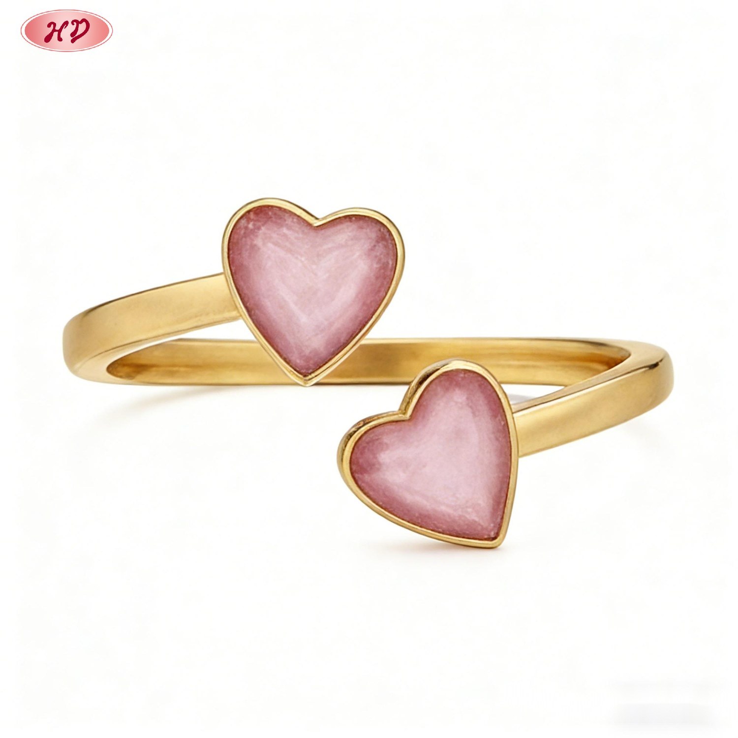 18K gold plated brass classic cubic zirconia ring