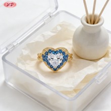 Timeless 18K Gold Plated CZ Ring Manufacturer | AAA Cubic Zirconia Ring for Wholesale