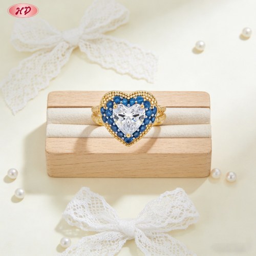 Timeless 18K Gold Plated CZ Ring Manufacturer | AAA Cubic Zirconia Ring for Wholesale
