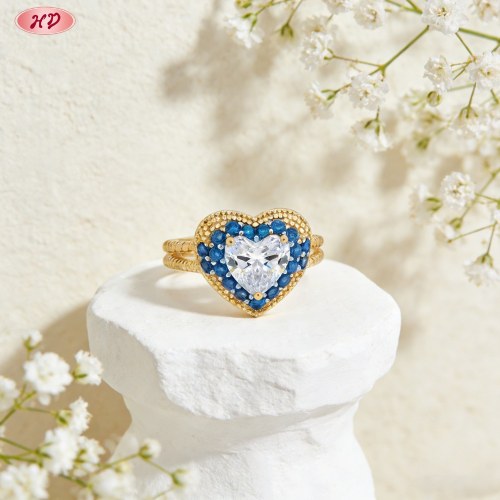 Timeless 18K Gold Plated CZ Ring Manufacturer | AAA Cubic Zirconia Ring for Wholesale