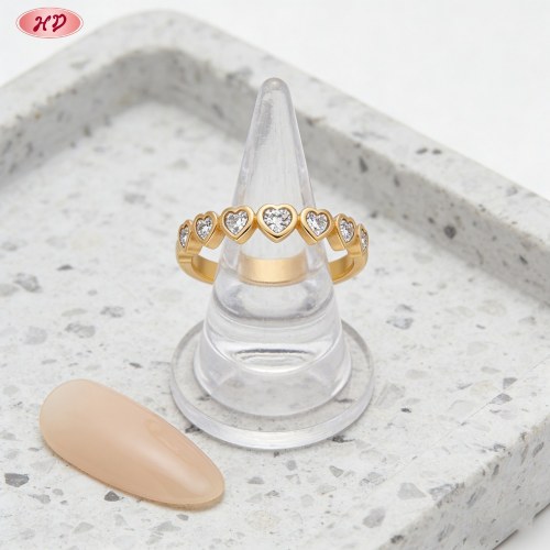 Trendy 18K Gold Plated Brass Cubic Zirconia Ring Manufacturer for Boutique Buyers