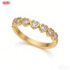 Trendy CZ Ring OEM Jewelry Factory | Premium gold plating finish with premium cubic zir...