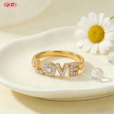 Eye-catching CZ Ring Wholesale | Premium gold plating finish with premium cubic zirconi...