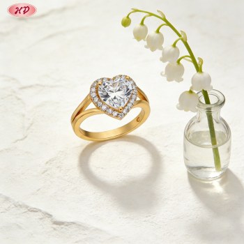 Elegant 18K Gold Plated Cubic Zirconia Ring Bulk Supplier | AAA CZ Ring for Resale