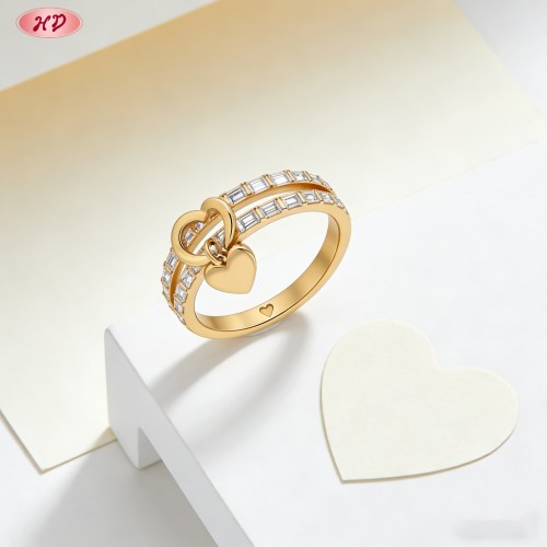 Delicate CZ Ring Export Manufacturer | Premium gold plating finish with premium cubic z...