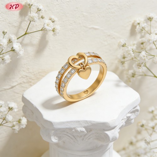 Delicate CZ Ring Export Manufacturer | Premium gold plating finish with premium cubic z...