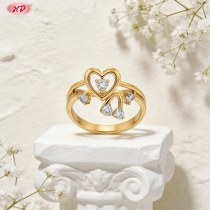 Bold Cubic Zirconia Ring Wholesale | 18K Gold Plated AAA CZ Statement Band for Retail