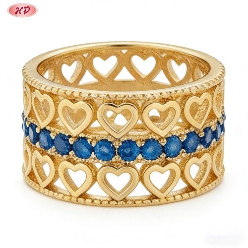 Refined CZ Ring Factory Direct Supply | Premium gold plating finish with premium cubic ...