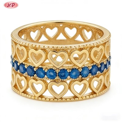 Refined CZ Ring Factory Direct Supply | Premium gold plating finish with premium cubic ...