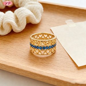 Refined Cubic Zirconia Ring Wholesale | 18K Gold Plated AAA CZ Statement Jewelry