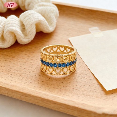 Refined CZ Ring Factory Direct Supply | Premium gold plating finish with premium cubic ...