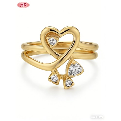 Luxurious CZ Ring Bulk Supplier | Premium gold plating finish with premium cubic zircon...