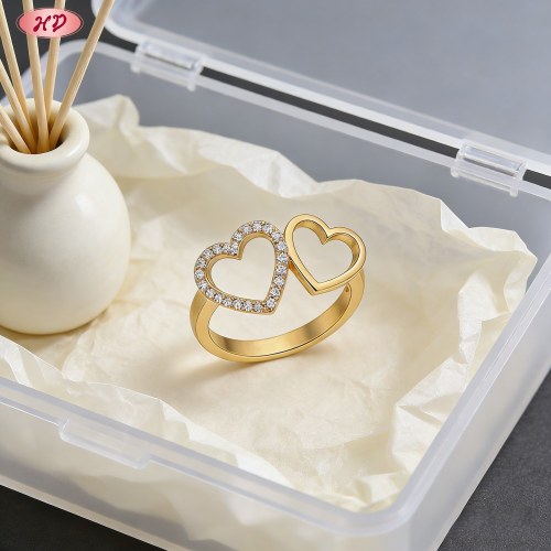 Dazzling CZ Ring Export Manufacturer | Premium gold plating finish with premium cubic z...