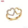 Dazzling CZ Ring Export Manufacturer | Premium gold plating finish with premium cubic z...