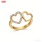Dazzling Cubic Zirconia Ring Manufacturer | 18K Gold Plated Brass AAA CZ Statement Band