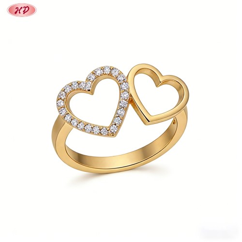 Dazzling CZ Ring Export Manufacturer | Premium gold plating finish with premium cubic z...