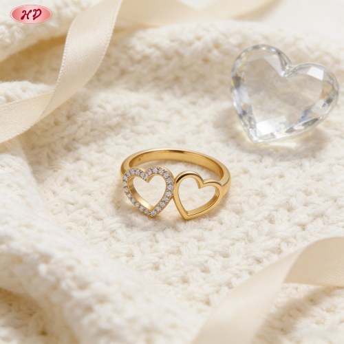 Dazzling CZ Ring Export Manufacturer | Premium gold plating finish with premium cubic z...