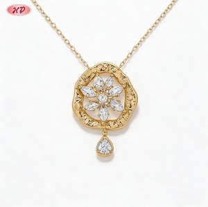 Exquisite 18K Gold Plated Cubic Zirconia Necklace Wholesale | AAA CZ Pendant Jewelry