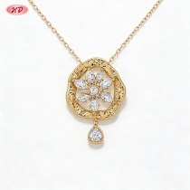 Exquisite 18K Gold Plated Cubic Zirconia Necklace Wholesale | AAA CZ Pendant Jewelry