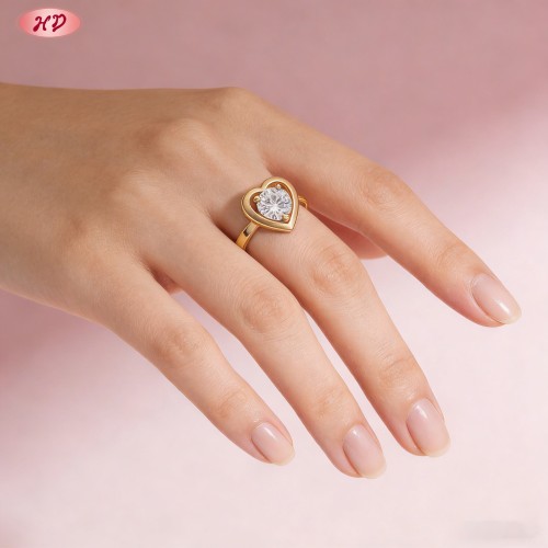 Dazzling CZ Ring Manufacturer | 18K Gold Plated AAA Cubic Zirconia Ring for Women