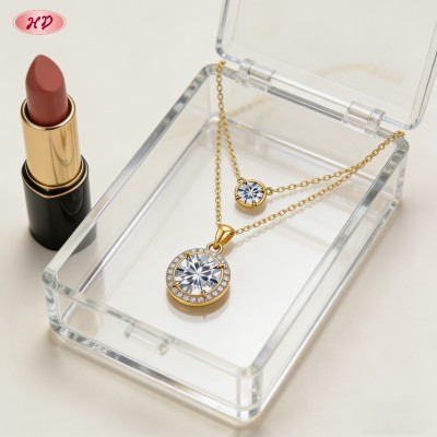 Sophisticated Pendant Necklace OEM Jewelry Factory | Premium gold plating finish with p...