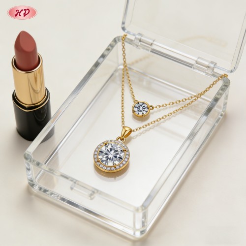 Sophisticated Pendant Necklace OEM Jewelry Factory | Premium gold plating finish with p...