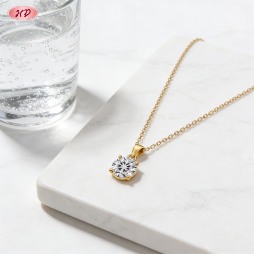 Elegant Pendant Necklace Wholesale | Premium gold plating finish with premium cubic zir...