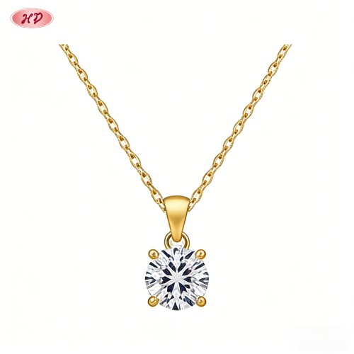 Elegant Pendant Necklace Wholesale | Premium gold plating finish with premium cubic zir...