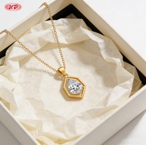 Delicate 18K Gold Plated Cubic Zirconia Necklace Manufacturer | Minimalist Layering Jewelry